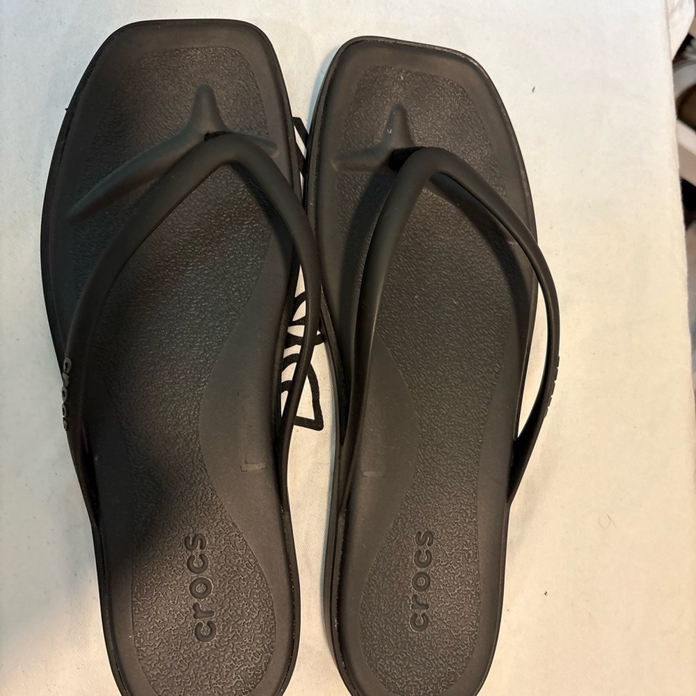 Black Crocs Flip Flop Sandals